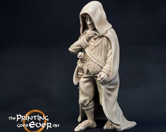 Halfling Rogue Thief Assassin | Resin Miniature | 28mm Scale | 32mm Scale | 75mm Scale |Pathfinder Figure | DnD | Figurine unpainted |