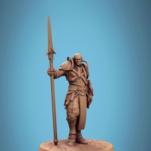 Elf Ranger, Paladin, Fighter,Polearm Master, DnD 5e Unpainted Miniature| 28mm, 32mm,54mm,75mm,100mm Scales | Dungeons & Dragons | Pathfinder
