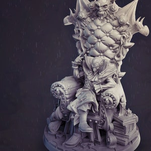 Vampire Lord Strahd on throne | 28mm, 32mm, 75mm Scale | Undead Dungeons and Dragons 5e Miniatures | Pathfinder | Figurine | DnD Mini |