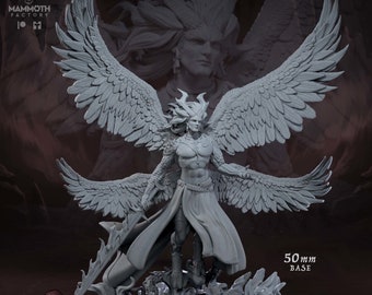 Maleshai Demon Fallen Angel|28mm, 32 Mm,54mm,75mm Scale | Resin