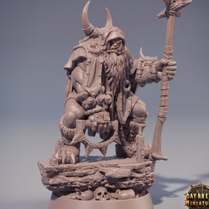 Half-orc Druid | Orc Shaman| Cleric | Miniature | Megaboss | Dungeons and Dragons | 28mm | 32mm | Pathfinder |