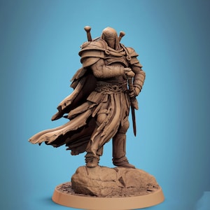 Paladin, Fighter, Battlemaster Sword, DnD 5e ongeverfd miniatuur | 28 mm, 32 mm, 54 mm, 75 mm, 100 mm Schalen | Kerkers en draken | Verkenner