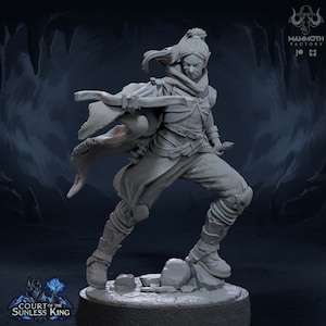 Female Elf Gloom Stalker Ranger Crossbow Expert  Unpainted | 28mm,32mm,54mm,75mm,100mm Scale |Resin Dungeons & Dragons |Mammoth Factory