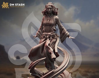 Female Monk Miniature | Martial Artist Spellfighter | Resin 28mm 32mm 54mm 75mm 100mm | DnD Pathfinder