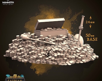 Treasure Hoard  Prop Scatter Terrain Resin Scenery, D&D,  Wargaming,Tabletop | 28mm, 32mm, 75mm Scales|Dungeons and Dragons| Mammoth Factory