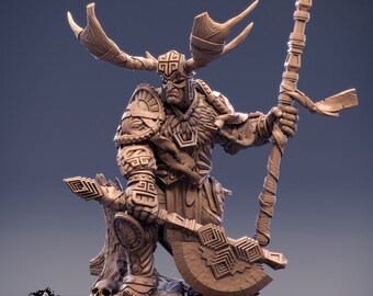 Personaggio giocatore Druido Chierico / Sciamano Hobgoblin / 5 dimensioni / Miniatura in resina in scala / DnD