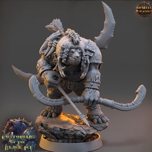 BearFolk Fighter Werebear Fighter Archer Scales: 28mm, 32mm,54mm,75mm,100mm | D&D 5e | Dungeons and Dragons |Pathfinder |Daybreak Miniatures