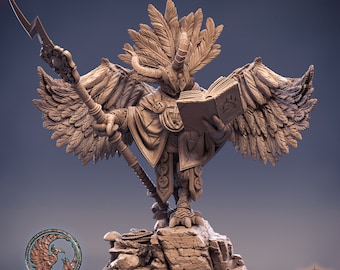 Aarakocra Wizard | 28mm, 32mm, 75mm Scale Resin Miniature | Dungeons and Dragons | Daybreak  Miniatures