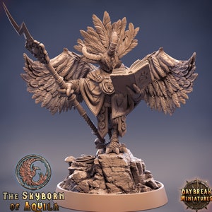 Aarakocra Wizard | 28mm, 32mm, 75mm Scale Resin Miniature | Dungeons and Dragons | Daybreak  Miniatures
