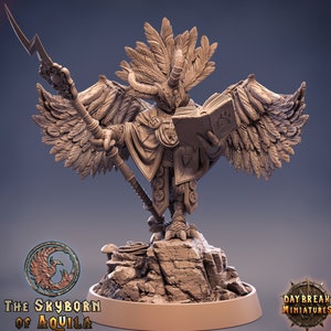 Aarakocra Wizard 28mm, 32mm, 75mm Scale Resin Miniature Dungeons and Dragons Daybreak Miniatures image 1