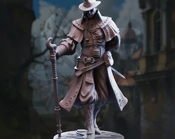 Witch Hunter Miniature | Cleric Warrior | Unpainted Resin RPG Figure