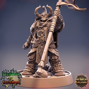 Eidbrecher Paladin Chaos Knight Unbemalte Miniatur | 28 mm, 32 mm, 75 mm Skalen | Dungeons and Dragons | Pfadfinder | Dayanbruch Miniaturen