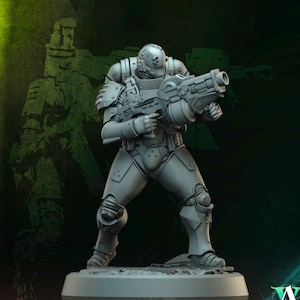 Sci-Fi Miniature Space Soldier Argo Commando | 5 Sizes /Scales | Resin Mini | Shocktrooper TPG