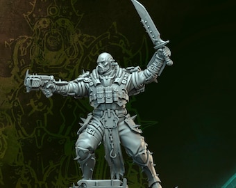 Miniatura de sargento de ciencia ficción oscura / Líder de pelotón del infierno / Resina 28 mm 32 mm 54 mm 75 mm 100 mm