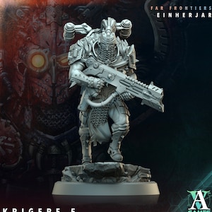 Sci-Fi Miniature Army Krigere Infantry Corp | 5 rozmiarów / skala | Miniatura żywiczna | Morior Shocktrooper TPG