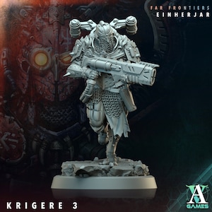 Sci-Fi Miniature Army Krigere Infantry Corp | 5 rozmiarów / skala | Miniatura żywiczna | Morior Shocktrooper TPG