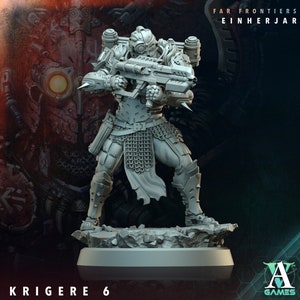 Sci-Fi Miniature Army Krigere Infantry Corp | 5 rozmiarów / skala | Miniatura żywiczna | Morior Shocktrooper TPG