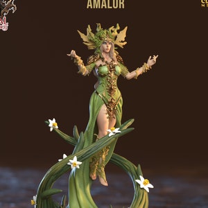 Female Human Druid Circle of Land Forest, Sorcerer| 28mm, 32mm, 54mm, 75mm,100mm Scale Resin Miniature | Dungeons and Dragons | Pathfinder |
