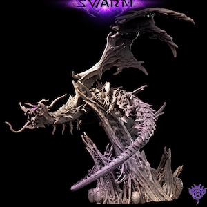 Insectoid Centipede Dragon Sci-Fi miniature | 190mm High, 125mm Base or 90mm Base size | Custom sizes available | Dungeons and Dragons 5e