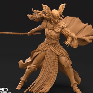 Weiblicher Mensch Kämpfer SwordMaster Waldläufer PC NPC | 28mm, 32mm Scales auch 50mm & 100mm | Dungeons and Dragons | Pfadfinder | 3dArtGuy