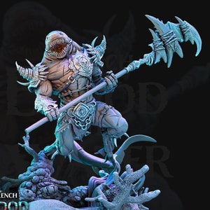 Sharkfolk, Sharkin, Shark-Man | Available in 28mm,32mm,50mm,75mm Scales | Archvillain Games | Dungeons and Dragons |  Pathfinder |
