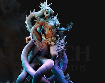 morrigan goddess witch goddess witch doll, Seductress Goddess Cecaelia Kraken goddess and god witch art doll goddess statue goddess