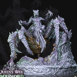 Male Drider Dark Elf Lolth Monstrosity| 28mm and 32mm scale. 65mm tall | DnD Miniature | Drow Rider | Miniature for Dungeons and Dragons|