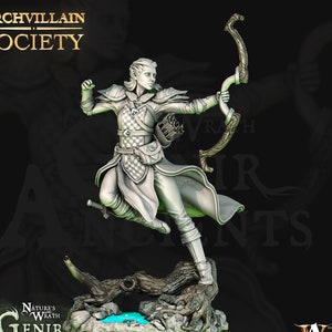 Female Elf Ranger Fighter | Miniature | 28mm| 32mm  |54mm/75mm /100mm Pathfinder Figure | DnD | Elf Figurine unpainted |