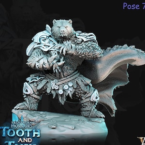 BearFolk Werebear Monk | Available in 28mm,32mm,50mm,75mm Scales |Archvillain Games | Dungeons and Dragons |  Pathfinder |