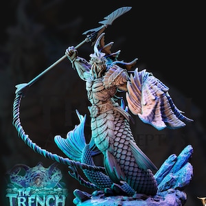 Merrow - | Resin Miniature | Dungeons and Dragons Miniatures | Pathfinder Miniatures | D&D 5e | RPG - Tabletop | Figure for Painting |