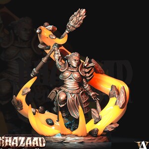 Dwarf Female Wizard Miniature | Mountain Dwarf | Dungeons and Dragons | 28mm, 32mm,54mm 75mm Scales| Pathfinder | Unpainted