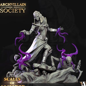 Egyptian Necromancer Sorcerer Human Female | 28mm, 32mm, 75mm Scales | Dungeons and Dragons | Pathfinder |