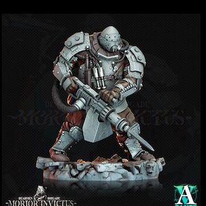 Weterani armii Sci-Fi w miniaturze | 5 rozmiarów podstawek (zobacz opis) | Miniatura żywiczna | Morior Iron Guard