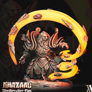 Dwarf Wizard Miniature | Mountain Dwarf Spell | Dungeons and Dragons | 28mm, 32mm,54mm, 75mm,  Scales| Pathfinder | Unpainted