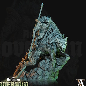 Wererat With Spear mounted on Dire Rat | Resin Miniature | Dungeons and Dragons | 28mm,32mm Scales | Pathfinder Ratfolk | D&D 5e |