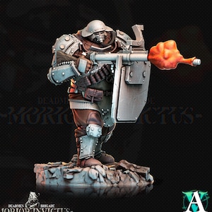 Weterani armii Sci-Fi w miniaturze | 5 rozmiarów podstawek (zobacz opis) | Miniatura żywiczna | Morior Iron Guard