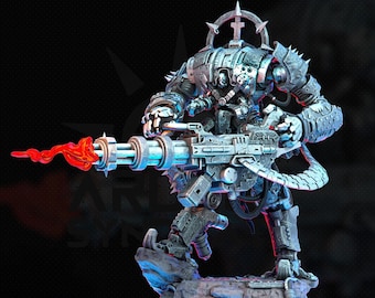 Heavy Battle Mech Miniature | Sci-Fi Armored Walker | Tabletop Wargaming UNPAINTED Resin