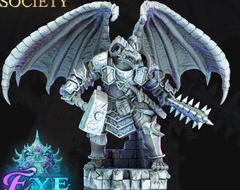 Dragonborn Paladin Fighter mini | 28mm, 32mm, 75mm Scale Resin Miniature | DnD Miniatures | Pathfinder