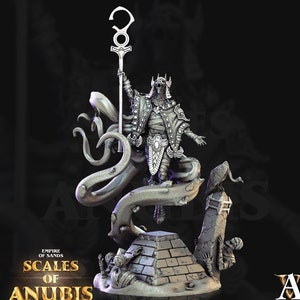 Egyptian Anubian Priest | 28mm, 32mm, 75mm Scales | Dungeons and Dragons | Pathfinder | Table Top miniatures | Archvillain Games