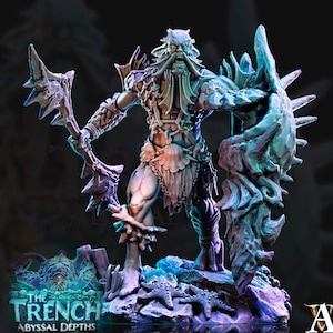 Triton - Character Race  | Resin Miniature | Dungeons and Dragons Miniatures | Pathfinder Miniatures | DnD 5e | Underwater | Triton Fighter