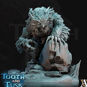 Owlbear Dnd 5e Monstrosity Miniature | 3 Poses Available in Large, Huge, Gargantuan Size | Dungeons and Dragons | Archvillain Games mini