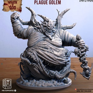 Flesh Golem Abomination Demon (3 sizes) | 80mm tall | 28mm scale | 32mm scale | Daemon Miniature Proxy | Dungeons and Dragons |