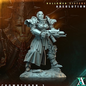 Sci-Fi Miniature Crownthorn Hallowed Sisters Absolution | 28mm,32mm, 54mm, 75mm,100mm Scales | Resin Mini | Archvillain Games
