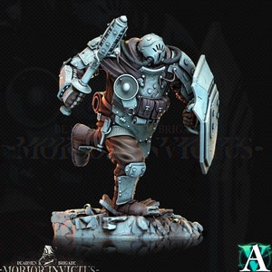 Weterani armii Sci-Fi w miniaturze | 5 rozmiarów podstawek (zobacz opis) | Miniatura żywiczna | Morior Iron Guard