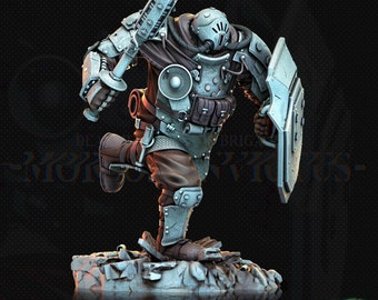 Sci-Fi Army Veteran Miniature | Grimdark Iron Guard Soldier | UNPAINTED Resin Wargame