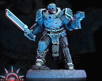 Ciężka piechota Arderite, Ślepa wiara, Syndykat Ardere | Miniatura Sci-Fi, 4 rozmiary / skale | Miniatura żywiczna