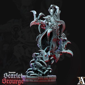 Vampire Count Evil Vermilach | 28mm, 32mm, 75mm Scale | Undead Dungeons and Dragons 5e Miniatures | Pathfinder | Archvillain games