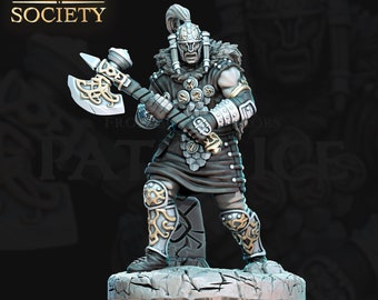 Menschlicher Kämpfer/Barbar (m/w/d), Abenteurer (Spielercharakter/Nichtspielercharakter) | Maßstab: 28 mm, 32 mm, 75 mm | Dungeons & Dragons | Pathfinder