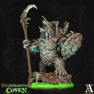Tortle Druid Cleric Monk Resin Miniature PC NPC | 28mm,32mm,54mm,75mm,100mm Scale| D&D|Unpainted Resin mini | Archvillain Games