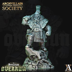 Dwarf Fighter Paladin with Battle Hammer | Dungeons and Dragons|28mm,32mm,54mm|75mm|100m Scales | Pathfinder Mini for Painting | Archvillain